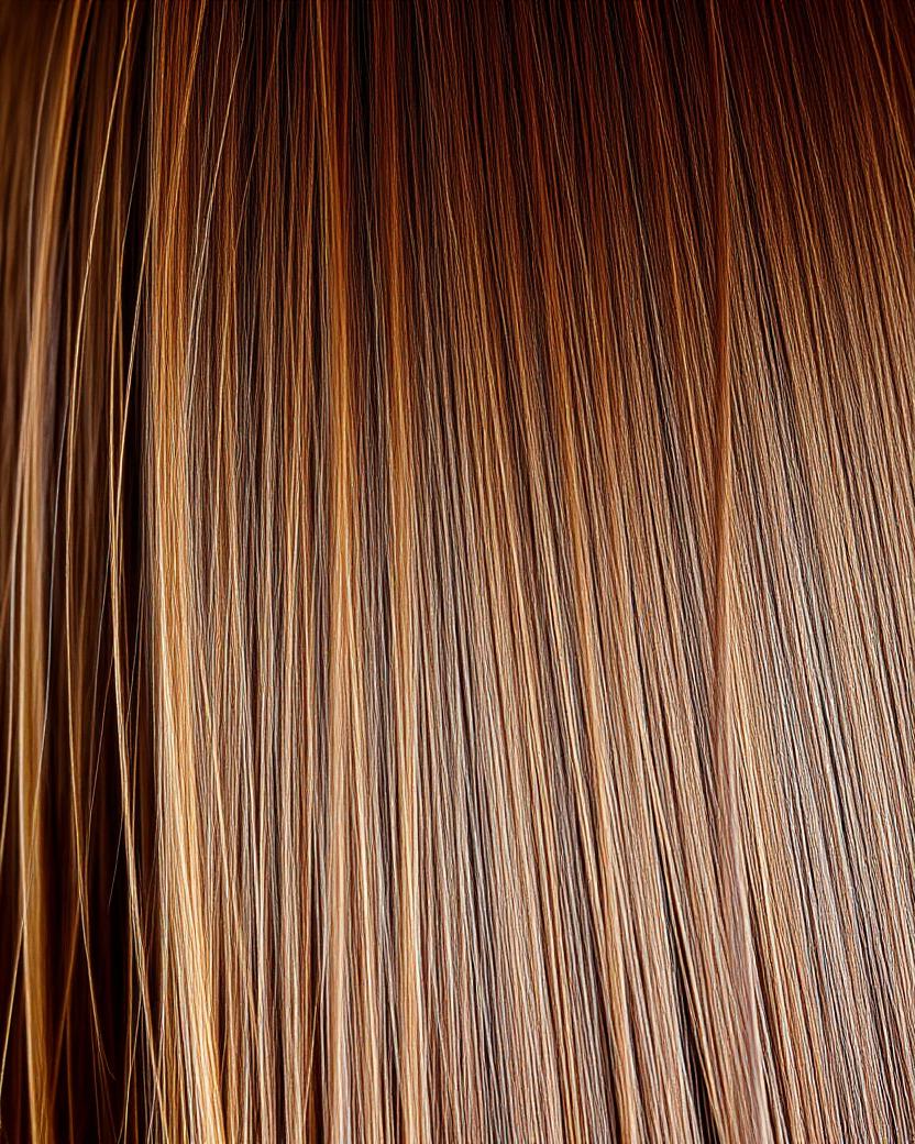 Close de cabelo com brilho e textura
