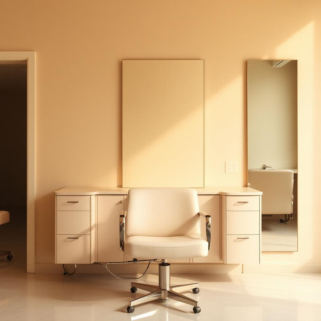 Espaço de atendimento iluminado e elegante